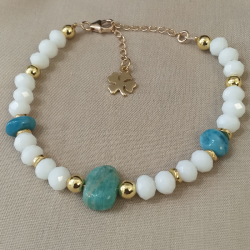 Bracelet trèfle et apathite