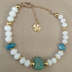 Bracelet trèfle et apathite