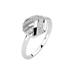 Bague Murat argent et oxydes de zirconium