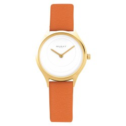 Montre Murat femme acier doré et bracelet cuir