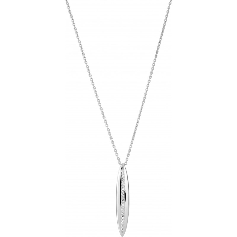 Collier Murat argent et oxydes de zirconium